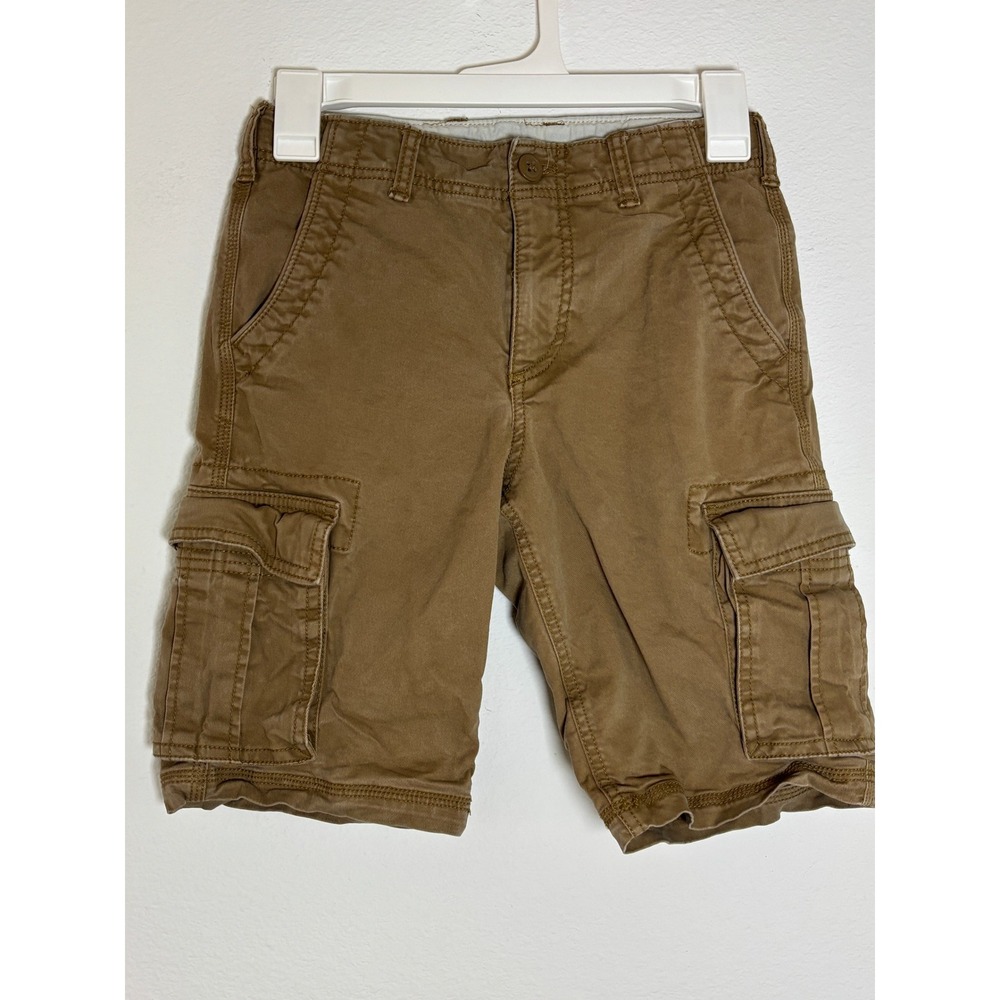 Gap Kids Boys Brown Cargo Shorts Size 16 Slim Cotton Utility Casual Pockets
